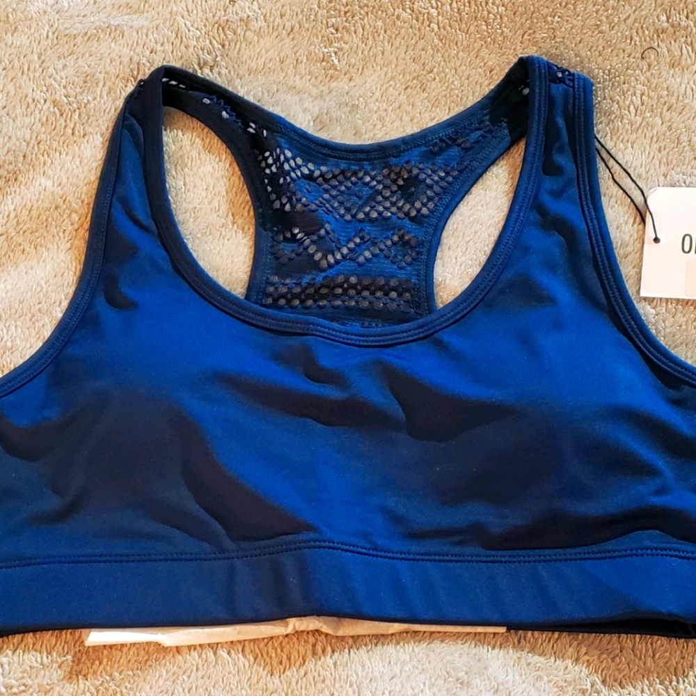 Classic Navy bomer sports bra